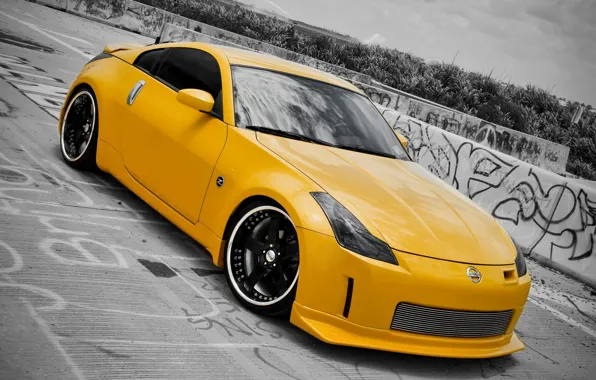 Yellow, cars, nissan, 350z, cars, Nissan, auto wallpapers, car Wallpaper