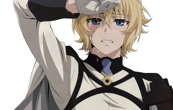 Look, vampire, guy, tears, blonde, Owari no Seraph, The last Seraphim, Michaela Hakua