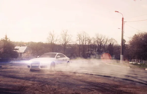 Auto, smoke, bmw, BMW, coupe, skid, driver, class