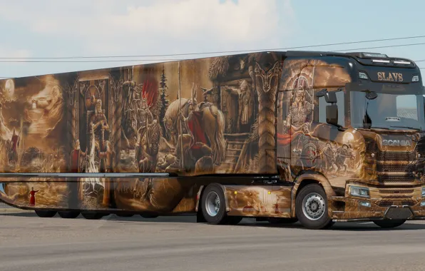 Truck, airbrushing, Scania, Simulator 2, Euro Truck
