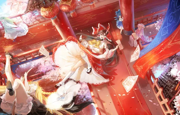 Girls, fantasy, Touhou, Touhou, Touhou
