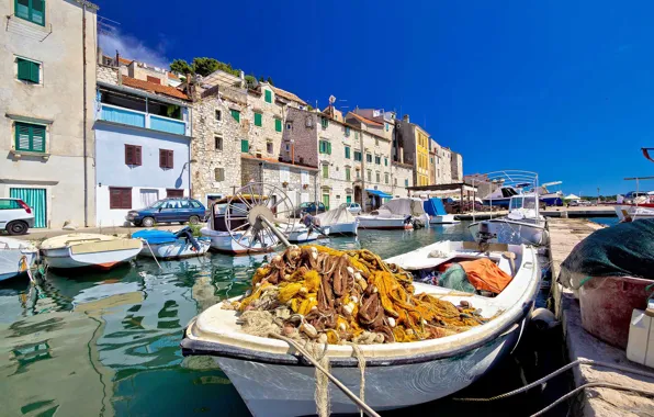 Sea, the city, Marina, home, promenade, Croatia, Jadran, the island of brac