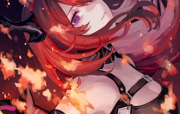 Girl, fire, Surtr, Arknights