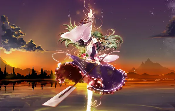 Girl, anime, art, Touhou