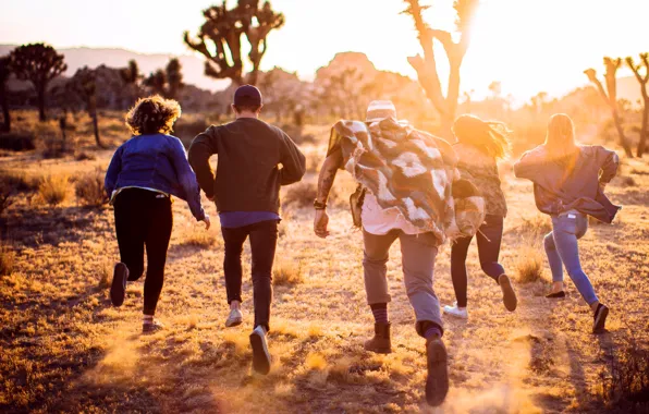 Sunset, people, Wallpaper, running, wallpaper, picture, people, run