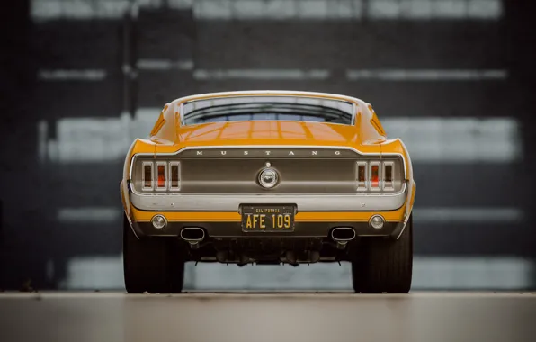 Mustang, Ford, Retro, Machine, Ford, Fastback, 1968, Rendering