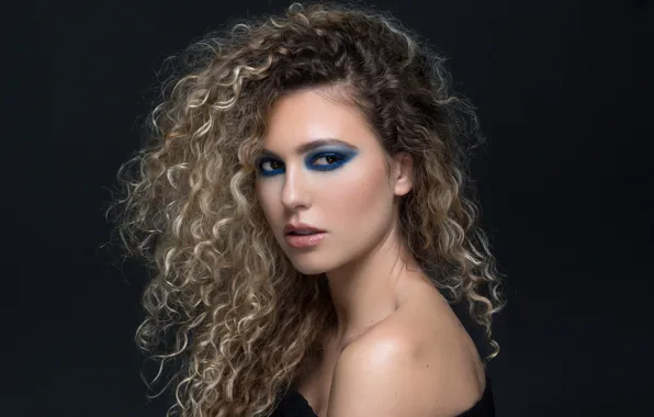 Girl, model, portrait, curls, Marina