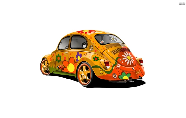 Machine, beetle, minimalism, Volkswagen