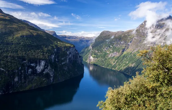 Picture river, rocks, Norway, Mollsbygda