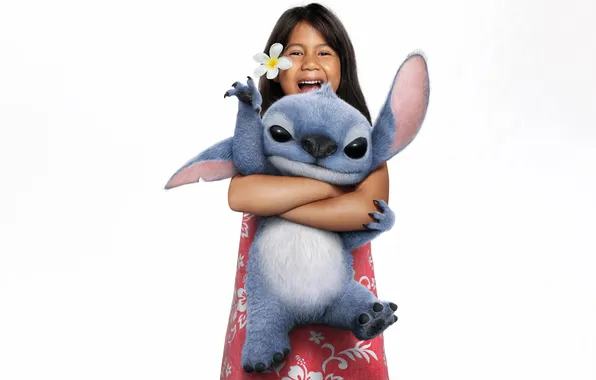 Smile, movie, white background, Lilo and Stitch, Lilo & Stitch, 2025