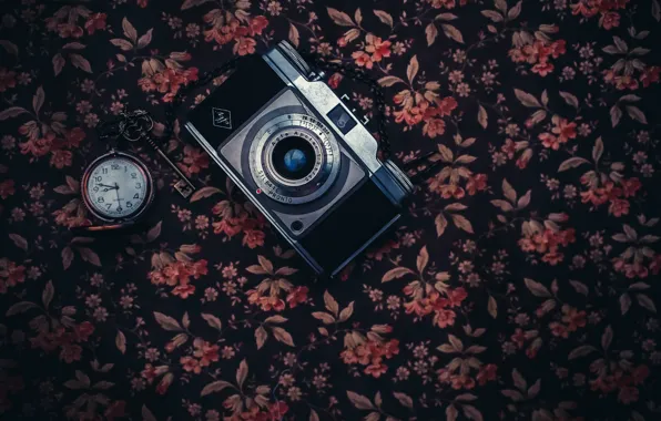 Watch, camera, key