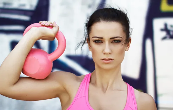 Picture look, fitness, training, Kettlebell