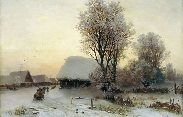 Picture, Winter evening, Kondratenko