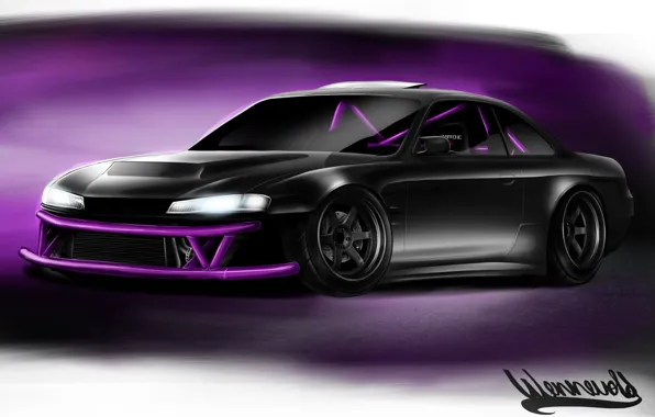 Auto, Figure, Machine, Nissan, Drift, Art, Vehicles, 200SX