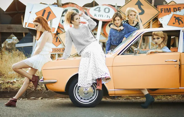 Picture machine, girl, background