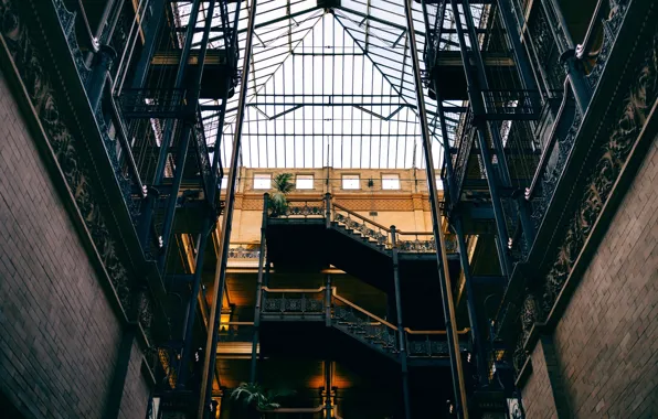 USA, United States, design, bricks, Los Angeles, California, architecture, America