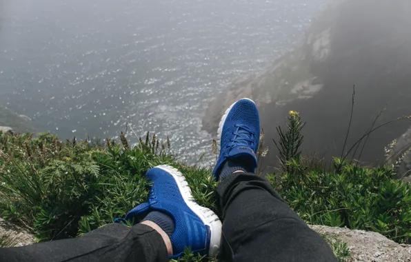 Sea, rock, open, the ocean, island, sea, ocean, sneakers