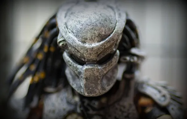 Macro, toy, predator, helmet, figurine, Predator
