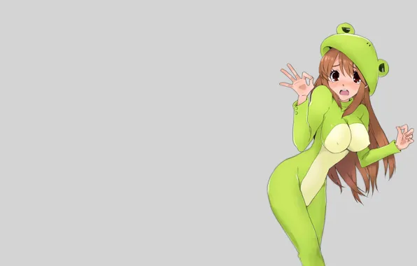 Picture Sexy, Art, Anime, Green, The Melancholy of Haruhi Suzumiya, Cute, Pretty, Frog