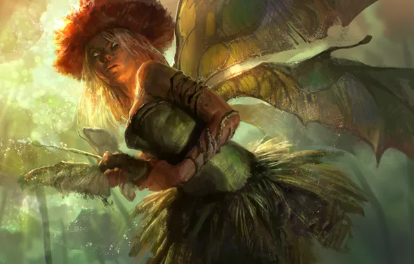 Girl, magic, fairy, Fairy