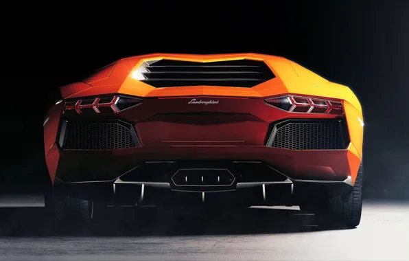 Machine, Orange, Car, Lamborghini Aventador, Sportcar, Transport & Vehicles, by Chris Davis, Chris Davis