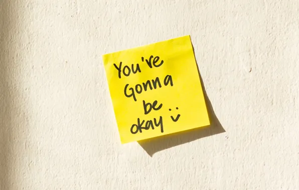 Wall, positive, sticker, the phrase, smiley