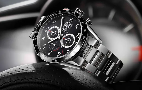 Technology, dark background, wristwatch
