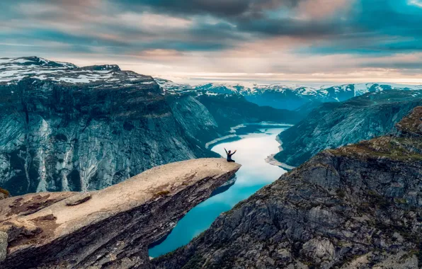 Picture mountains, nature, people