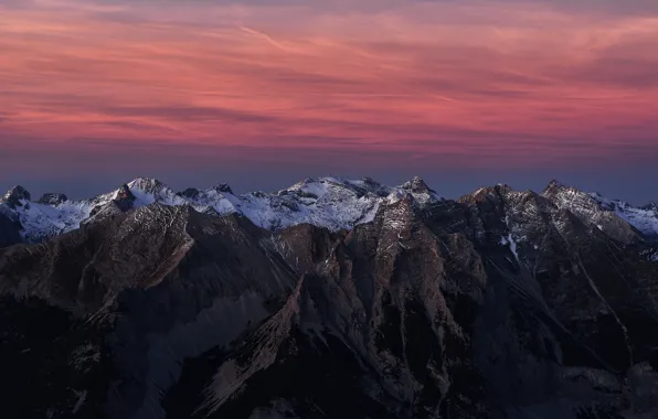 The sky, mountains, nature