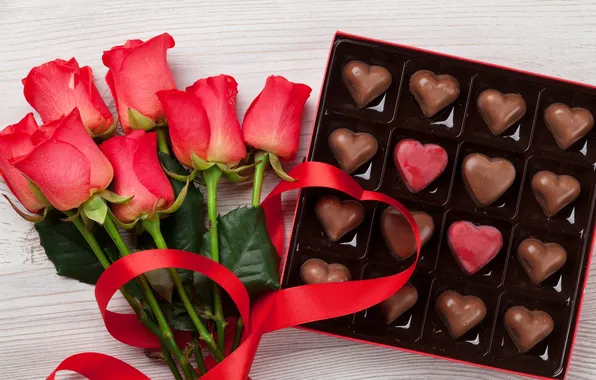 Love, flowers, gift, romance, roses, bouquet, love, happy