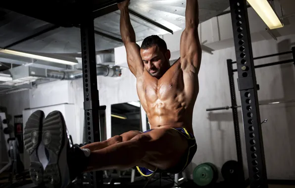 Muscle, muscle, training, athlete, the horizontal bar, workout, workout, gym
