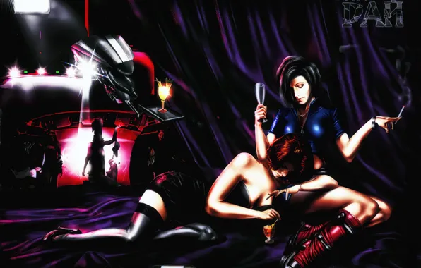 Club, girls, cyberpunk, anna, game art, sci-fi art, mist-land, paradise cracked