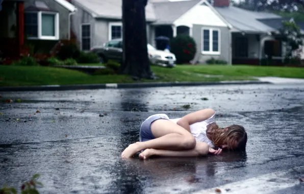 Girl, street, the situation