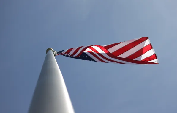 The sky, background, flag