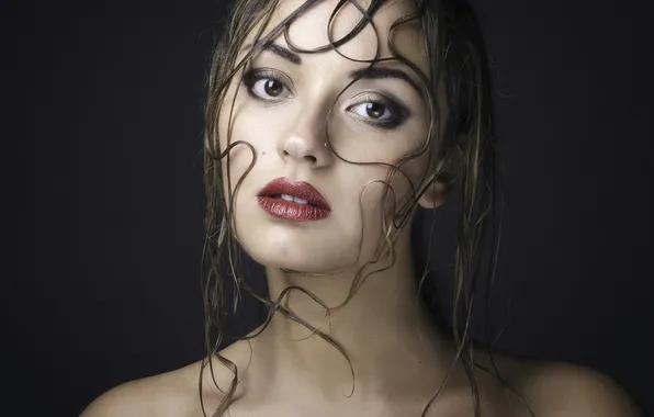 Look, girl, close-up, face, background, model, portrait, makeup