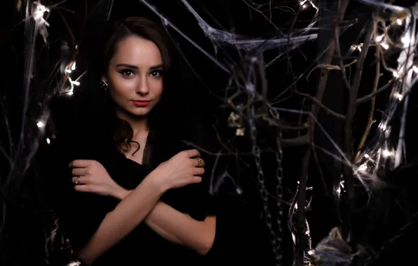 Eyes, look, girl, smile, portrait, Eugene Fry, Angelica Veselka