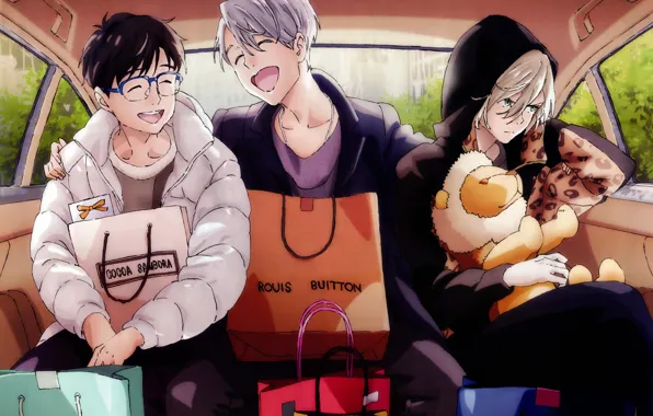 Anime, art, guys, Yuri on Ice, Yuri on the ice, Viktor Nikiforov, Yuri Katsuki, Yuri …