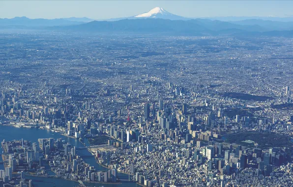 Picture city, Japan, Tokyo, Fuji, Asia, Tokyo, Japan, night