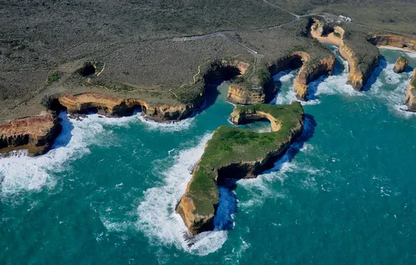 Wave, the ocean, coast, relief