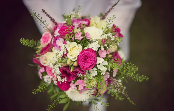Flowers, roses, bouquet, clove