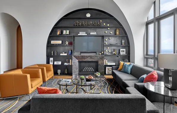 Design, style, interior, Chicago, fireplace, Il, Chicago, Illinois
