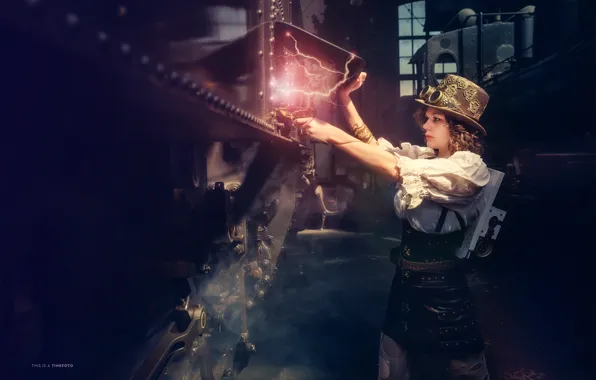Picture girl, creative, category, steampunk