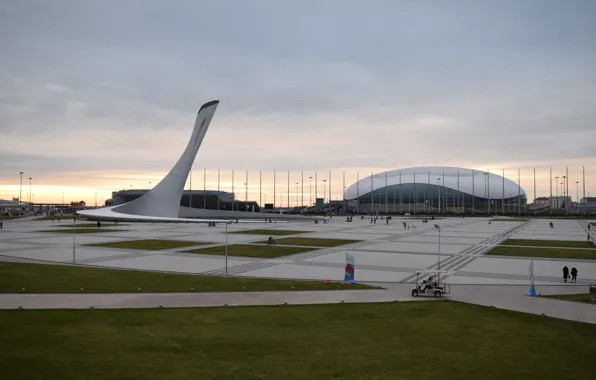 The sky, sunset, Olympics, Sochi, Olympic Park, Adler, the Olympic torch