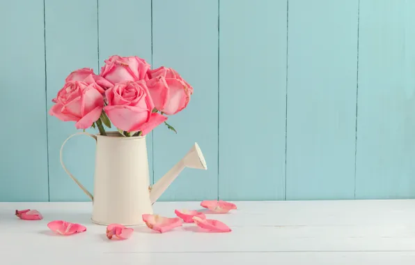 Picture flowers, roses, bouquet, petals, pink, buds, fresh, pink, flowers, beautiful, petals, roses