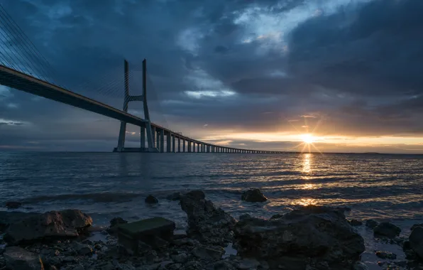 Bridge, Portugal, Lisbon, Vasco da Gama bridge