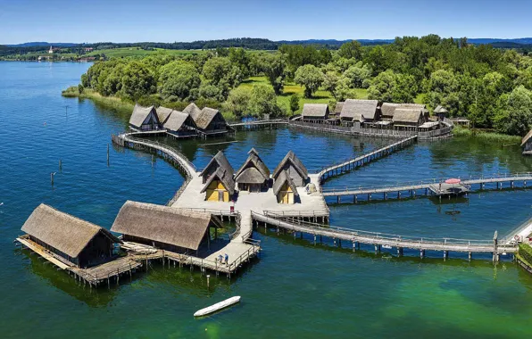 Picture Germany, Baden lake, The Museum of pile dwelling, Uhldingen-Mühlhofen
