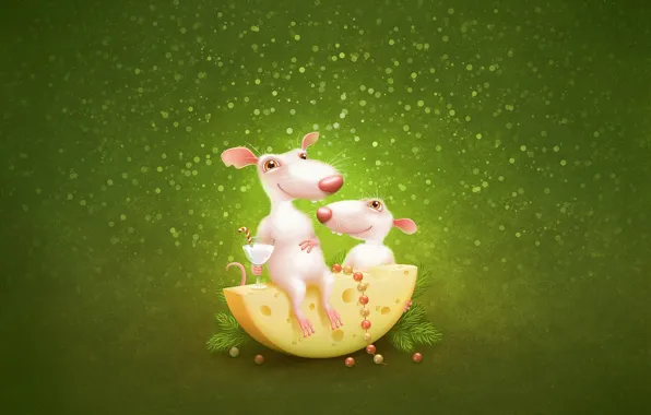Green, cheese, rats, Mouse