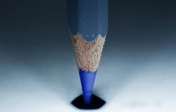 Picture blue, pencil, colored