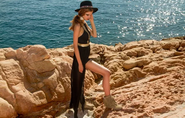 Girl, legs, hat, beautiful, model, cute, tan