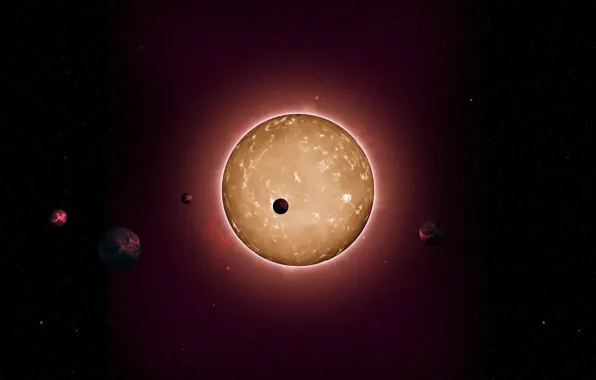 Stars, planet, universe, stars, planets, Kepler-444